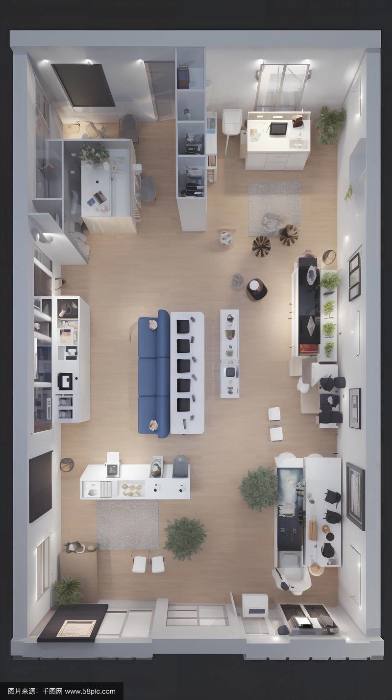 科技与体验的融合 电子产品商店室内设计模型图解析